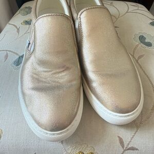 J. Crew Metallic Gold Slip-On Sneakers size 7.5